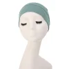 2023 doux couleur unie intérieur hijab casquettes musulman stretch turban casquette musulman mode islam hijab casquette écharpe pour femmes musulmanes foulard