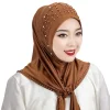 foulard femme pratique pull casquette perle écharpe malais châle femme couleur unie foulard