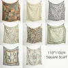 Foulard carré en Satin de soie 110x110cm, châle imprimé Floral musulman, Hijab imprimé à la mode pour femmes, mouchoir en Voile de coton doux Foulard carré en Satin de soie 110x110cm, châle imprimé Floral musulman, Hijab imprimé à la mode pour femmes, mouchoir en Voile de coton doux