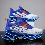 Baskets à lame respirante pour hommes, chaussures de sport High Street, chaussures de loisirs de marque, chaussures de marche à absorption des chocs, chaussures fabriquées
