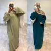 robe abaya en velours côtelé arabe chaud pour femmes ramadan dubaï femmes manteau musulman modeste hiver islam vêtements nouvelle robe solide turquie