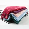 Écharpe hijabs en coton doux pour femme musulmane, sauna islamique, lin, pompon, paillettes, châle enveloppant, vente en gros