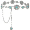 Ceinture de chaîne Concho pour femmes, maillons métalliques, Cowgirl occidentale, chaîne Turquoise pour robe