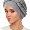 casquettes hijab musulmanes tressées de couleur unie pour femmes, turban indien, bonnet à la mode, accessoires pour vêtements islamiques