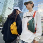 Sac de poitrine mode décontracté polyvalent sac à bandoulière multi fonctionnel grande capacité sac de taille de sport à la mode