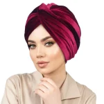 Bonnet turban extensible en velours doux pour femmes, chapeau musulman chaud, casquettes Hijab croisées sur le front, casquette sous-écharpe indienne, hiver