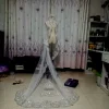 voile luxueux lumineux brillant diamant, voile brodé entièrement perlé, nouveaux accessoires de mariage cathédrale, voile de mariée sur mesure