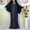 nouveau tissu de coton abayas musulman pour femmes dresse avec grande écharpe 2025 été abaya manches chauve souris robe ample femme islam vêtements