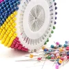 silicone world – épingles à tête de perle en acier, 480 pièces, 37mm, boule ronde, disque, aiguilles de positionnement en métal, couture, quilting, bricolage