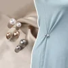 Épingles de sûreté antidérapantes en perles, 6 pièces, broche de décoration pour robe, épingles de fixation de taille, réglage du col, écharpe, mode de sécurité