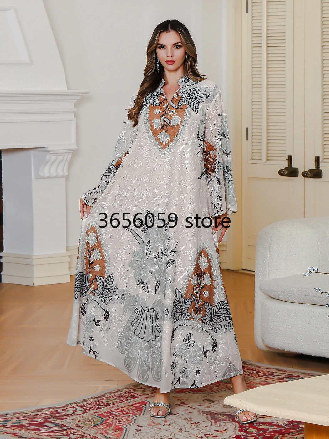 Femmes robe Abaya broderie impression dubaï fête longues robes Eid musulman Jalabiya Ramadan marocain caftan robes Largos arabe Femmes robe Abaya broderie impression dubaï fête longues robes Eid musulman Jalabiya Ramadan marocain caftan robes Largos arabe