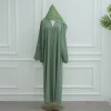 uni 2025 vêtements pour femmes musulmanes nida broderie abaya dubaï cardigan modeste abaya robes pour femmes avec hjiab assorti