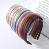 10mm Satin bandeau femmes filles tissu couvert résine bandeaux en plastique bandeaux enfants bandes élastiques cheveux accessoires cheveux cerceau