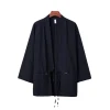 kimono japonais hommes vêtements t shirt samouraï cardigan yukata vêtements harajuku kimono hommes mince kimono streetwear blouse chemise