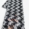 tissu africain soluble dans l'eau en dentelle guipure brodée blanche et noire, tissu abaya de dubaï pour robe de cocktail et célébrités