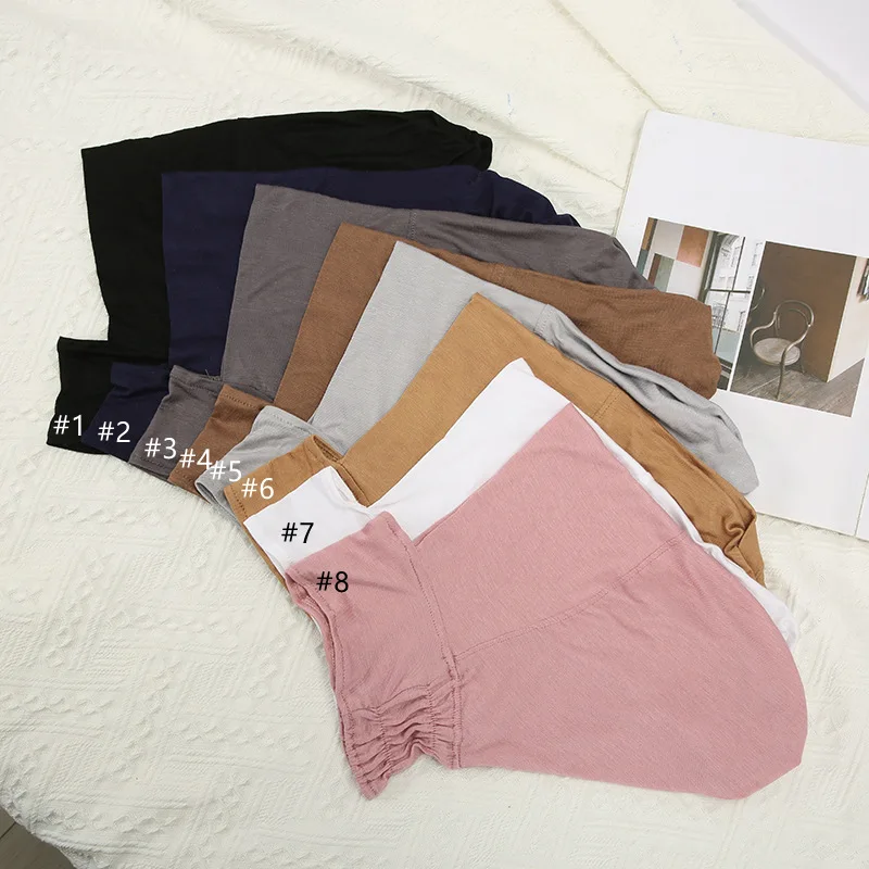 musilim bonnet tubulaire en coton modal élastique pour femme, sous écharpe, bonnet intérieur islamique, facile à porter, hijab de sport, mode
