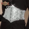 HERSHINE – ceinture élastique à paillettes argentées pour femmes, 1 pièce, tendance, élégante, sexy, accessoires de performance, cadeau de noël