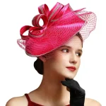Chapeau fascinateur en tissu satiné de luxe pour femmes, chapeau d&rsquo;église, courses Ascot, Derby, fête à thème, bandeau de mariée, offre spéciale