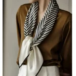 Luxury2024Square foulard en soie pour femmes 90*90Hijab bandes de cheveux foulard femme Satin châle ruban bandeau enveloppes de mode