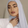 ensemble de 2 pièces en mousseline de soie, hijab, sous capuchon assorti, écharpe avec sous écharpe assortie, châles, foulard de tête, couvre chef pour femmes