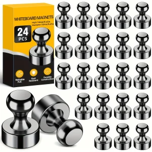 24 punaises magnétiques, aimants pour réfrigérateur, aimants pour tableau blanc, aimants pour réfrigérateur, aimants décoratifs pour calendriers, petits a