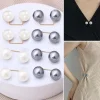 Épingles de sécurité pour écharpe, réglage du col, 8 pièces, épingles de sûreté antidérapantes en perles, broche de décoration pour robe, épingles de fixation de taille