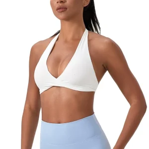 Soutien-gorge de sport de Yoga pour femmes, col licou, Design élégant au dos, soutien-gorge de gymnastique Sexy pour la course, le Fitness