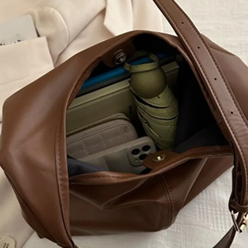 Nouveau sac fourre-tout main grande capacité femmes sac Simple rétro sac à main minimaliste Pack connaissement sacs à bandoulière seau fourre-tout sac à main