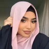 Écharpe hijab en mousseline de soie pour femme, turban, voile, foulards, hijabs musulmans, châles, voiles, accessoires ramadan