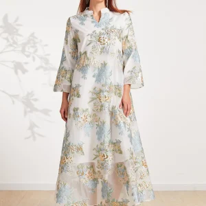 DEVCHATA-Robe musulmane maxi à manches longues pour femmes, abaya de luxe, caftan décontracté, vêtements islamiques de Dubaï, nouveau, automne DEVCHATA-Robe musulmane maxi à manches longues pour femmes, abaya de luxe, caftan décontracté, vêtements islamiques de Dubaï, nouveau, automne