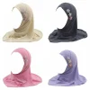 Écharpe de sauna islamique pour enfants, Hijab pour filles musulmanes, châles arabes aléatoires, couverture complète, casquettes turban, document de fleurs, Ramadan, Eid Amira Écharpe de sauna islamique pour enfants, Hijab pour filles musulmanes, châles arabes aléatoires, couverture complète, casquettes turban, document de fleurs, Ramadan, Eid Amira