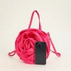 sacs à main de luxe en forme de rose pour femmes, sac à bandoulière plissé en soie à fleurs, bourse de soirée en satin, pochettes de fête de mariage