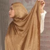 Mode feuille imprimé Satin Hijab écharpe femme musulman Hijab plaine malaisie écharpe Satin châle luxe soie Satin enveloppement Islam Turban