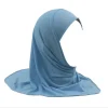 nouvelles filles musulmanes hijab enfant mode perceuse chaude turban couleur unie islamique enfants écharpe casquette khimar joueur écharpe