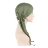 chapeau hijab nikmusulman pré attaché pour femme, Écharpe de sauna, longue queue, perte de cheveux, bonnet, turban, bandanas, bande de sauna