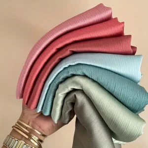 Écharpe Hijab en Satin Froissé pour Femme Musulmane, Châle en Mousseline de Soie, Uni, Respirant, Islam, Turban Plissé, Ramadan
