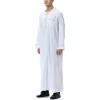 vêtements musulmans traditionnels pour hommes, chemise musulmane, robe d'aviation, royauté islamique, robe de dubaï, col rond, manches longues, rétro, adt abaya