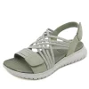 sandales d'été légères pour femmes, style sportif, talon optique 4cm, confortables, bande de caoutchouc, grandes sandales, nouveau