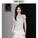 T-shirt d&rsquo;été à manches courtes pour femmes, Unique, asymétrique, épaule dénudée, atmosphère polyvalente, nœud papillon, coupe cintrée à la taille, 2025