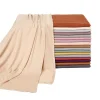 Écharpe hijab en coton polyester, jersey uni, châles longs et extensibles, turban musulman, snood, 180x60cm