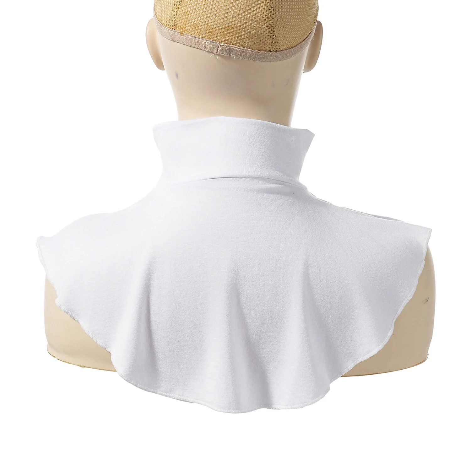 faux col en modal pour femmes musulmanes, extensions de hijab islamique, col roulé, couverture de cou haut, demi haut plus chaud, écharpe hijab, enveloppe courte