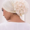 femmes hijabs turban grande fleur tissu élastique bandes de cheveux chapeau bonnet dames musulman solide perte de cheveux écharpe casquette cheveux accessoires