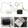Sac de ceinture en cuir élégant avec chaîne pour femmes, sac de poitrine à la mode, Mini porte-monnaie, pochette de soirée Y2k, sac banane, sacoche à bandoulière, sac à main quotidien