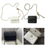 Sac de ceinture en cuir élégant avec chaîne pour femmes, sac de poitrine à la mode, Mini porte-monnaie, pochette de soirée Y2k, sac banane, sacoche à bandoulière, sac à main quotidien