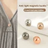 4 pièces de clips magnétiques pour chemises et pantalons à la mode, attaches magnétiques compactes détachables – convient aux chemises, colliers, poignets, écharpes – décoration de boutons de couleurs mélangées
