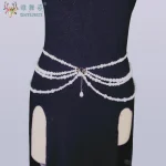 Chaîne de taille pour femmes, ceinture en perles, écharpe de hanche de danse orientale, accessoires de Performance sur scène élégants pour adultes