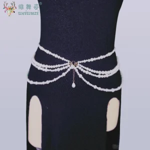 Chaîne de taille pour femmes, ceinture en perles, écharpe de hanche de danse orientale, accessoires de Performance sur scène élégants pour adultes