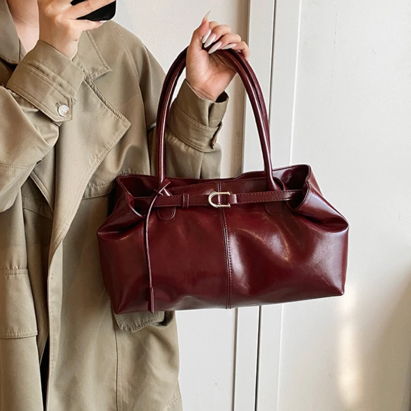 Sac à main Vintage pour femmes, grande capacité, sac de transport sous les bras, mode femme décontracté, fourre-tout à bandoulière unique, nouvelle collection 2025