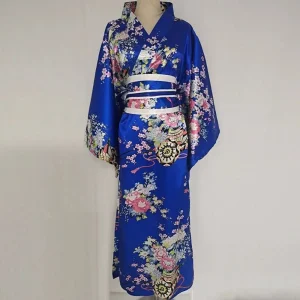 Costume de Cosplay Kimono japonais traditionnel, robe Kimono de Style japonais imprimé Floral Sakura pour fille, élégance asiatique