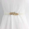 grande ceinture élastique à taille perlée pour femmes, décoration de diamant, jupe à la mode, décoration de vêtements